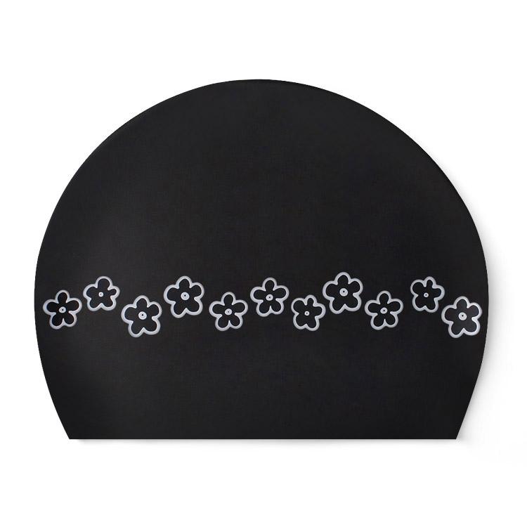 후그 라인 플라워 실리콘수모 블랙 [SC513]