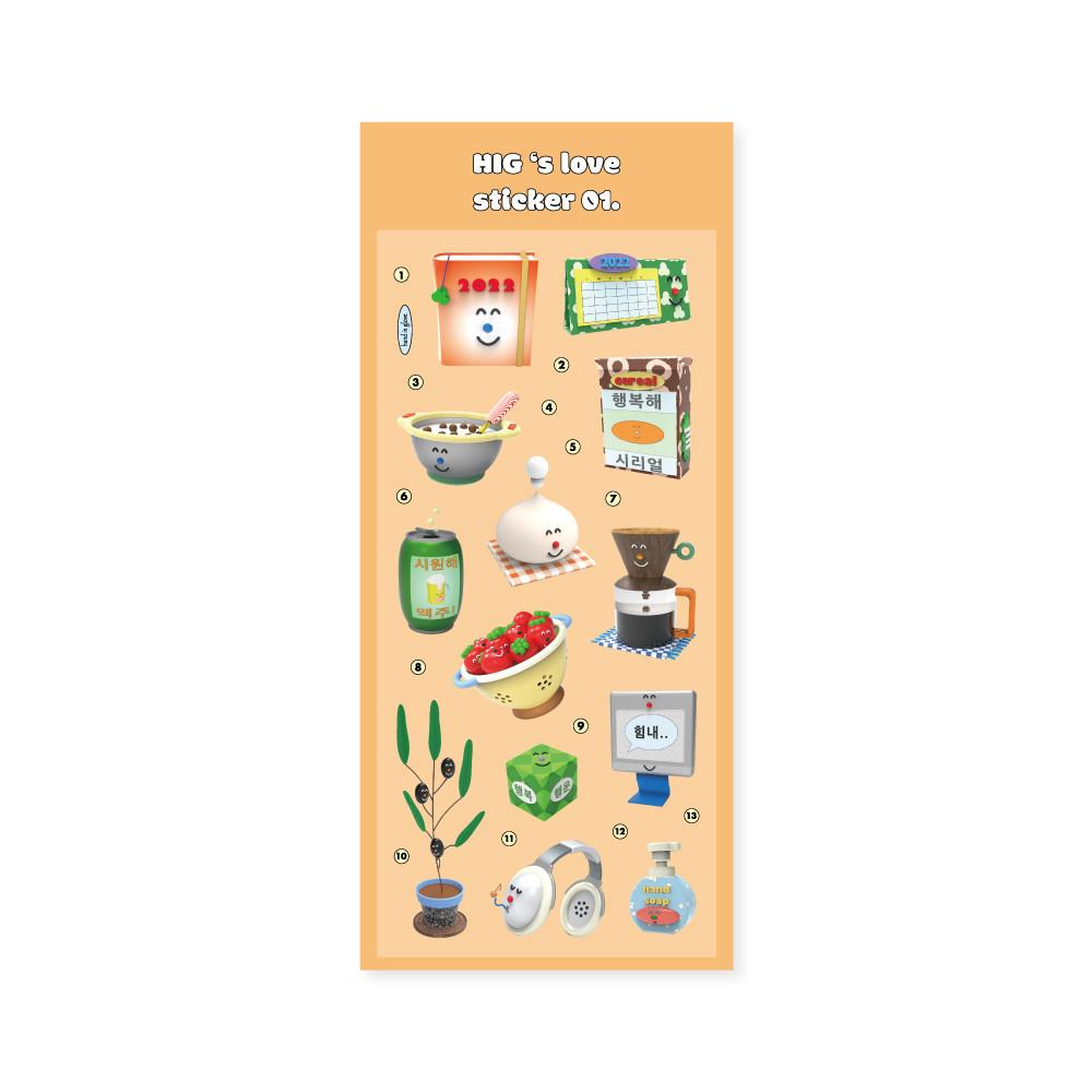 [hand in glove] HIG's love sticker 01