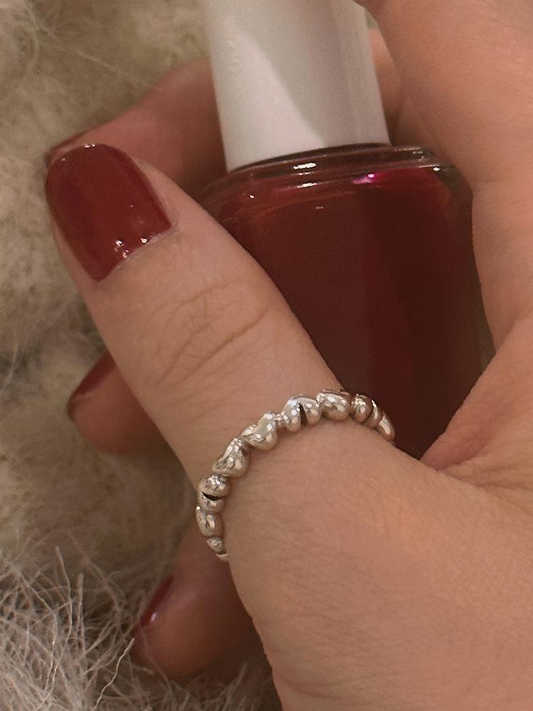 (실버925) vintage luv ring 빈티지 유화 하트 은 반지