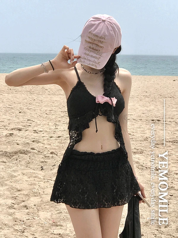 엑시트 프릴 스커트 수영복 세트 (3pcs)