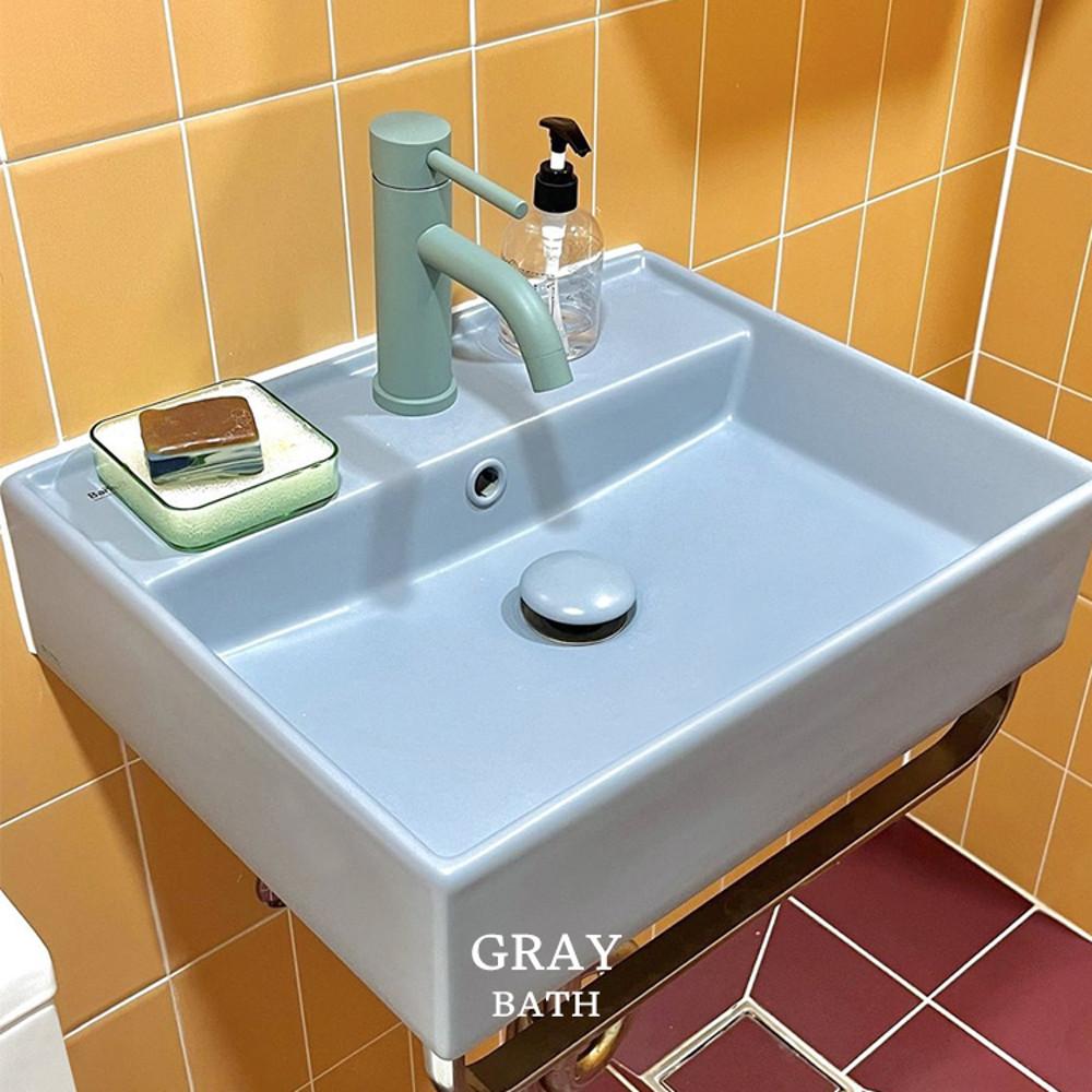 벽걸이세면대 욕실 사각 컬러 무광 세면기 위생도기 인테리어