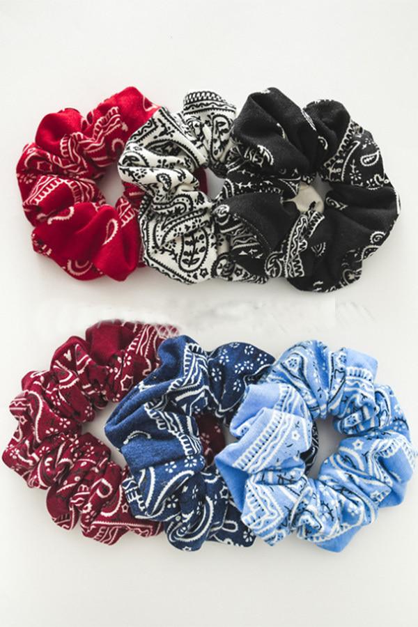 반다나 페이즐리 곱창밴드 헤어고무줄 머리끈