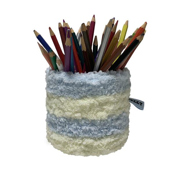 Fuzzy pot_Stripe (sky blue)