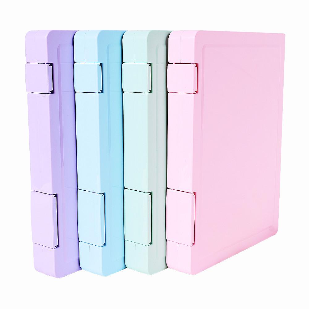 SJ 오피스존 파스텔 화일케이스 A4 4cm 40mm 화일 서류 보관 레고 정리 상자