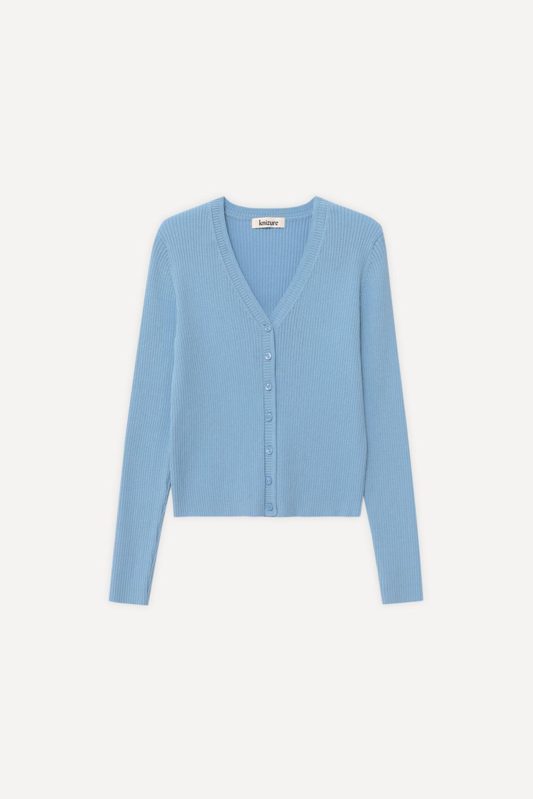 립브 앙상블 브이넥 가디건 Set_Blue