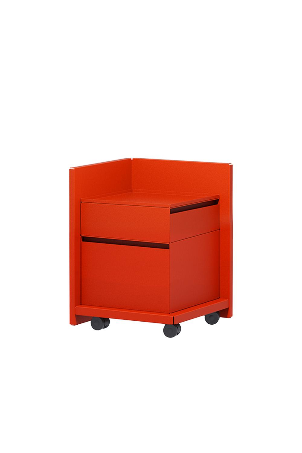 에케 트롤리 로우 드로어 2단 set - 텍스처 오렌지