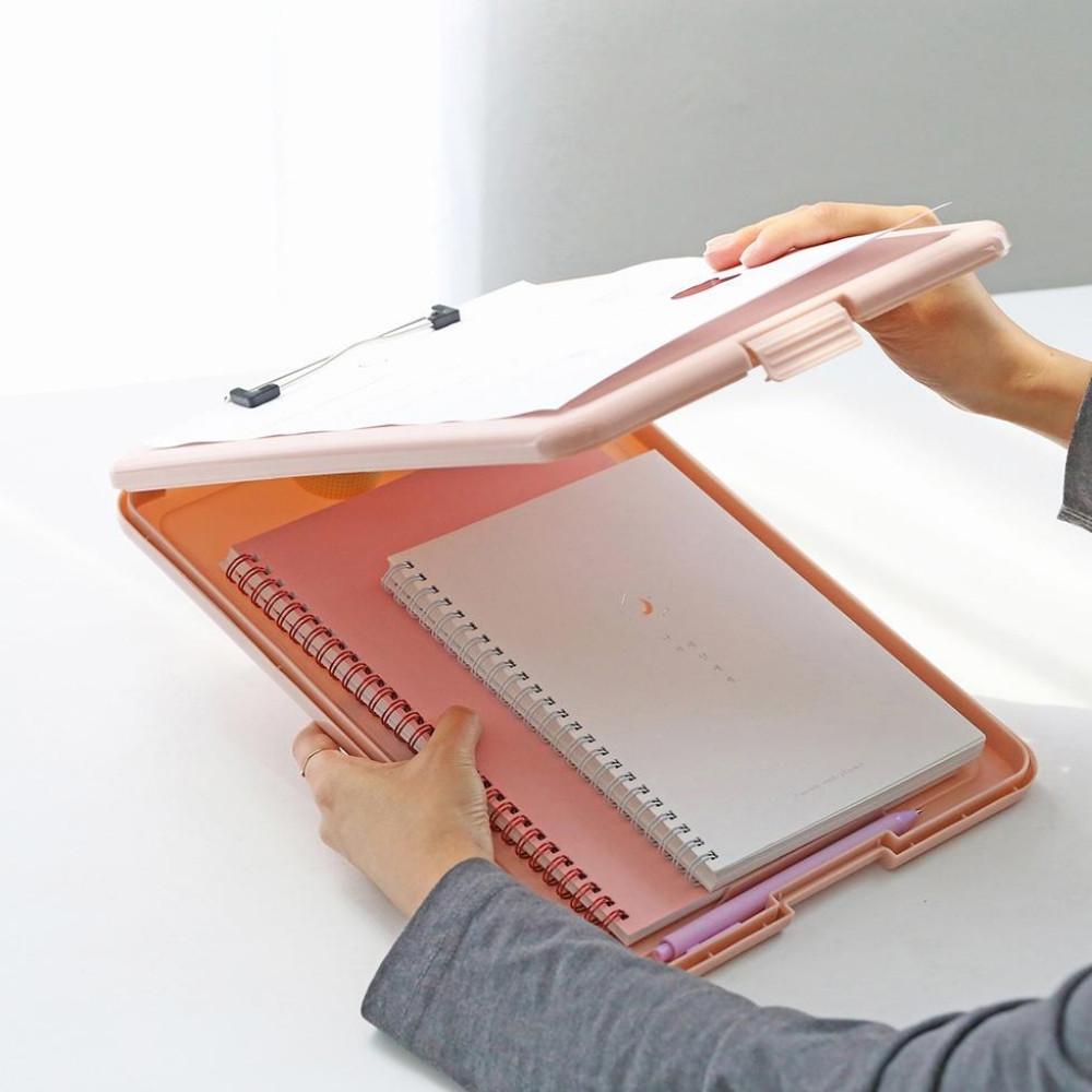 수납형 클립 보드 파일 케이스 A4 서류 문서 수납 보관 홀더