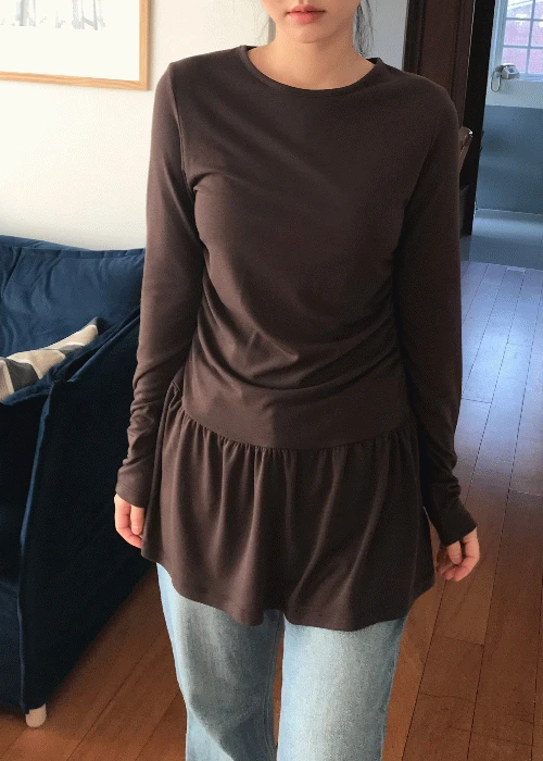 셔링 레이어드 원피스