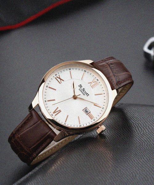 ST5107L 남성 데이트 가죽시계 3종택1