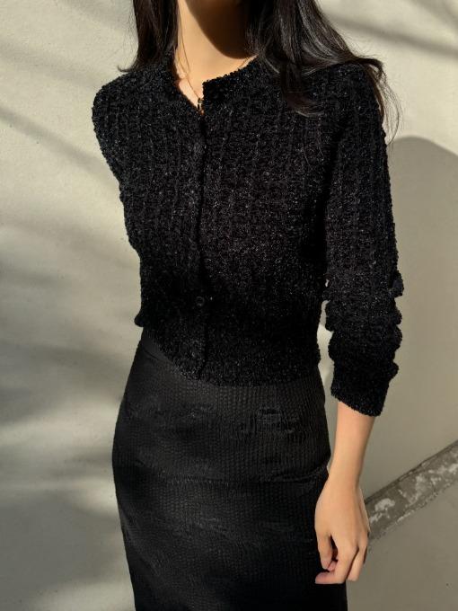 로얄 트윙클 트위드 가디건 2color