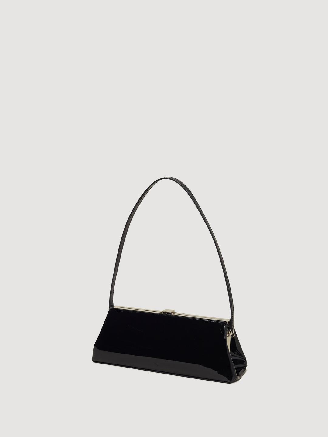 Sage Mini Frame Bag Patent Black_Silver Frame