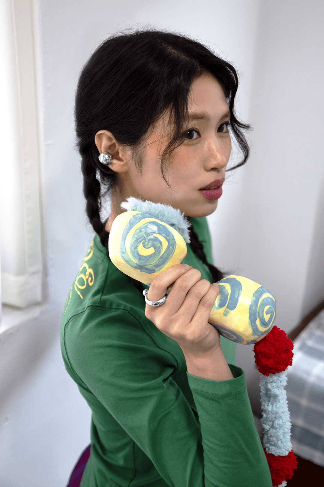 Round and round Handset Lamp (Yellow)