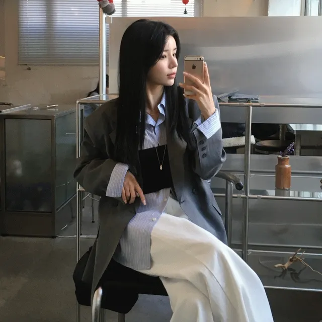 앤드 스트라이프 셔츠