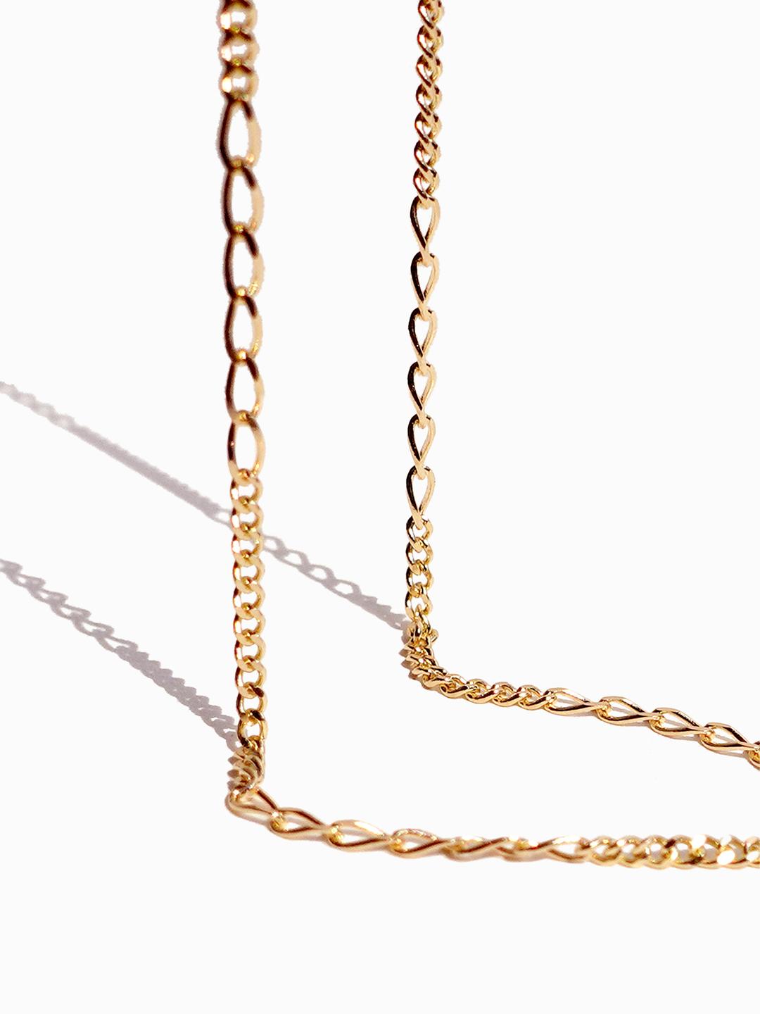 오드 더블 체인 목걸이