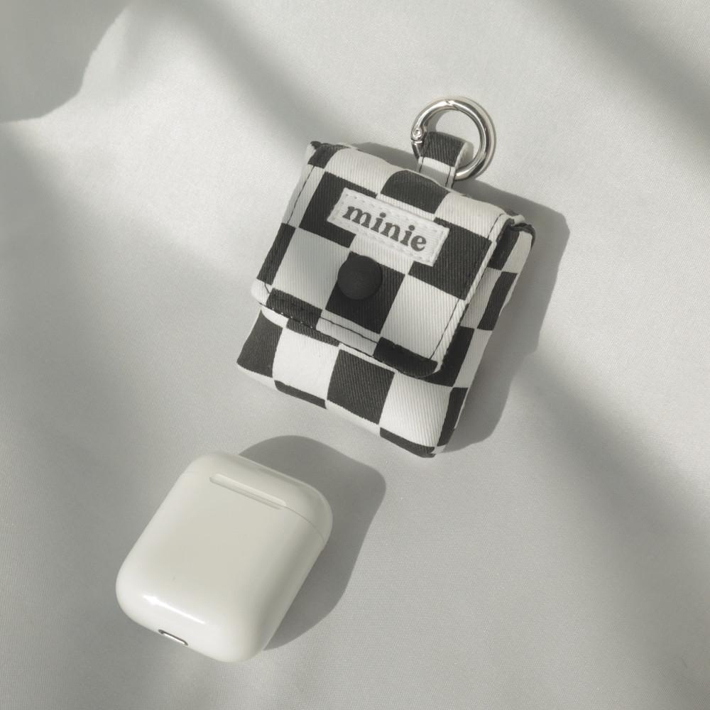 미니에 이어폰 파우치 블랙(에어팟 1,2,3세대,프로/버즈 2,라이브,프로)