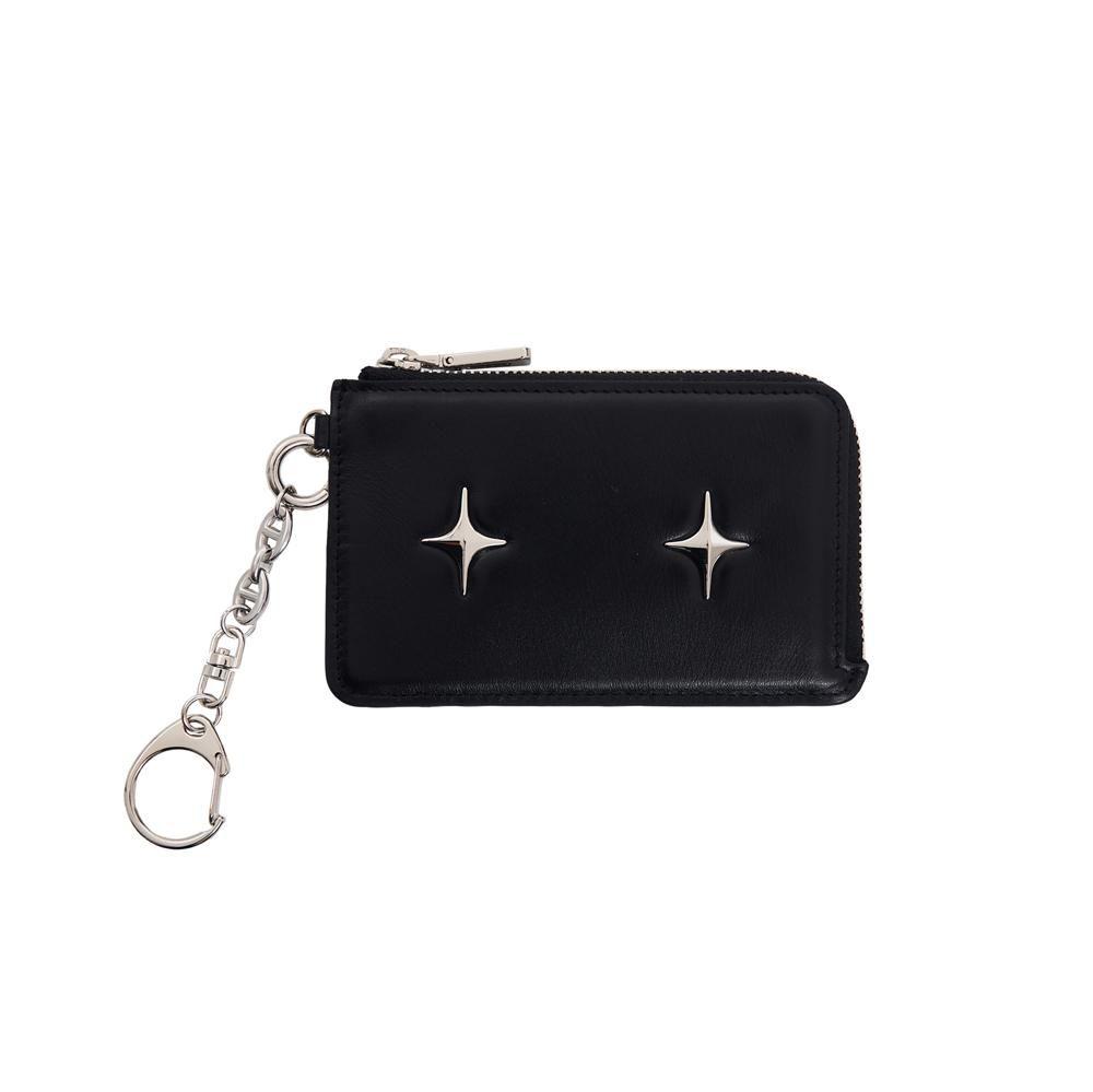 [FOR APPEAL] Sparkle star zipper card wallet Black