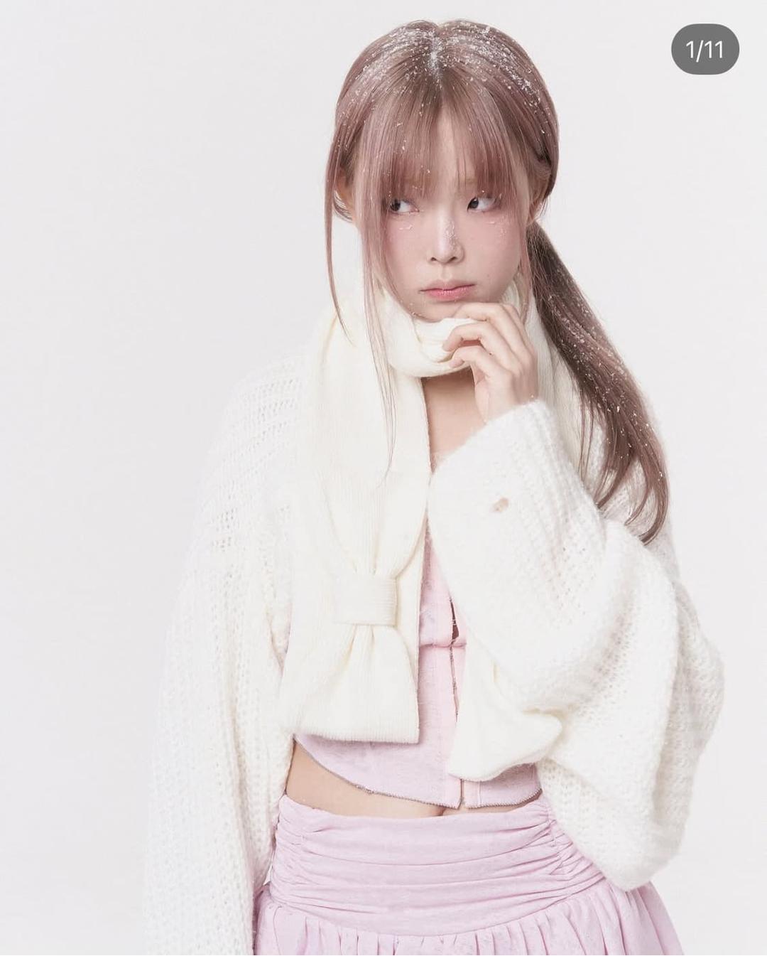 핀쿠노마루 미니 리본 머플러 아이보리 판매합니다 | 후루츠패밀리