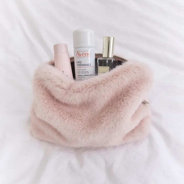 소프트 퍼 파우치 (핑크)