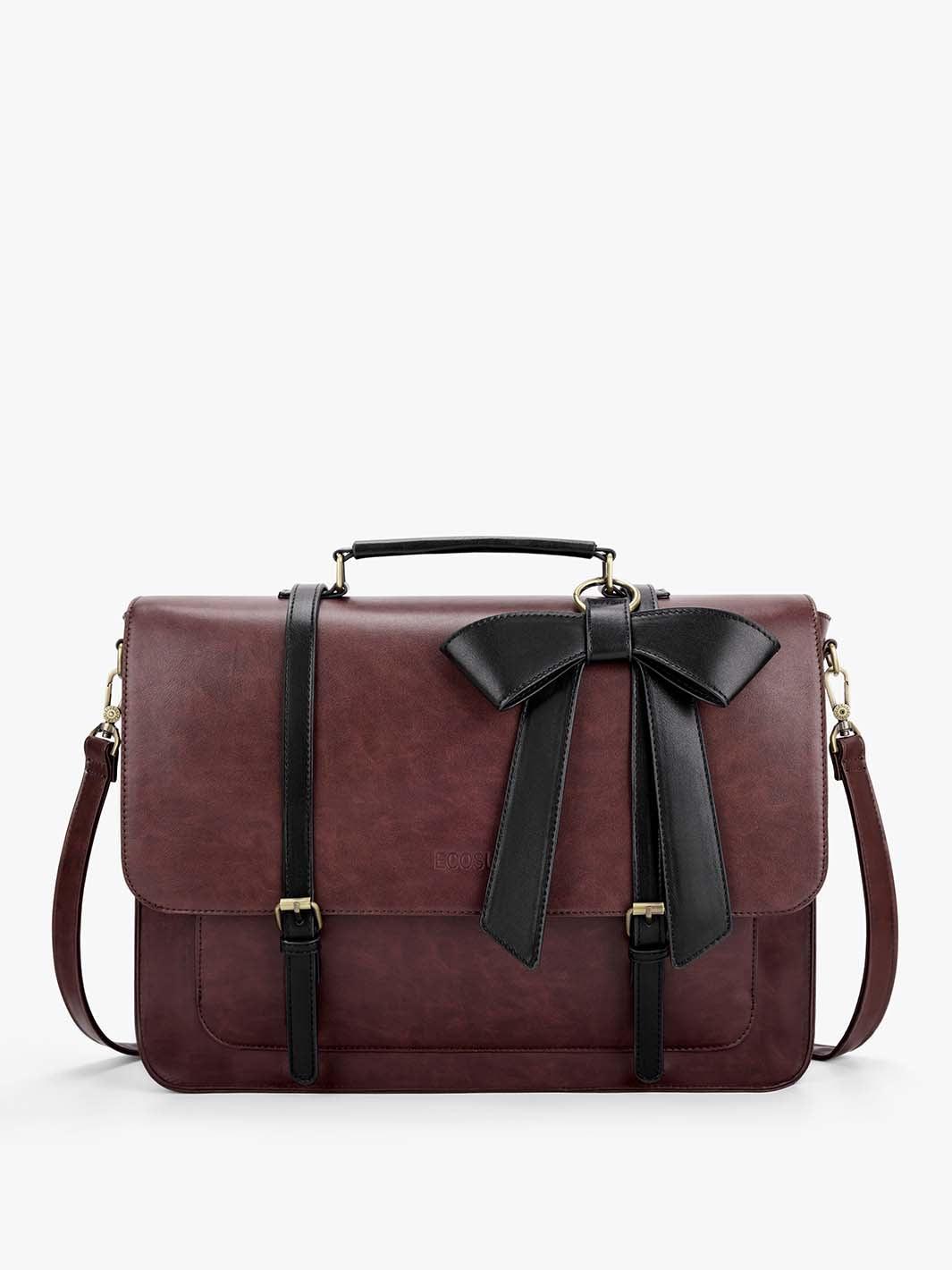 Cocoa Truffle Ecosusi Classic Bow Briefcase - Coffee