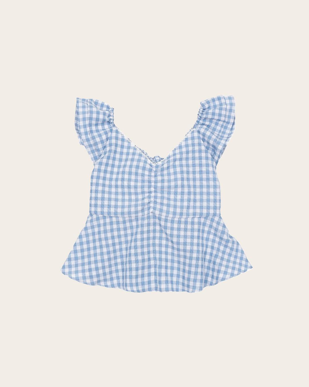 Sily frill lace smoke blouse  - Check