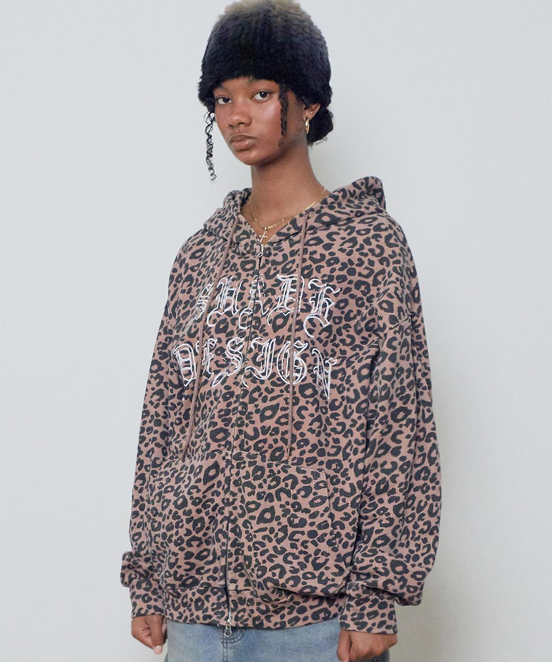 LEOPARD HOOD ZIP UP [LEOPARD]