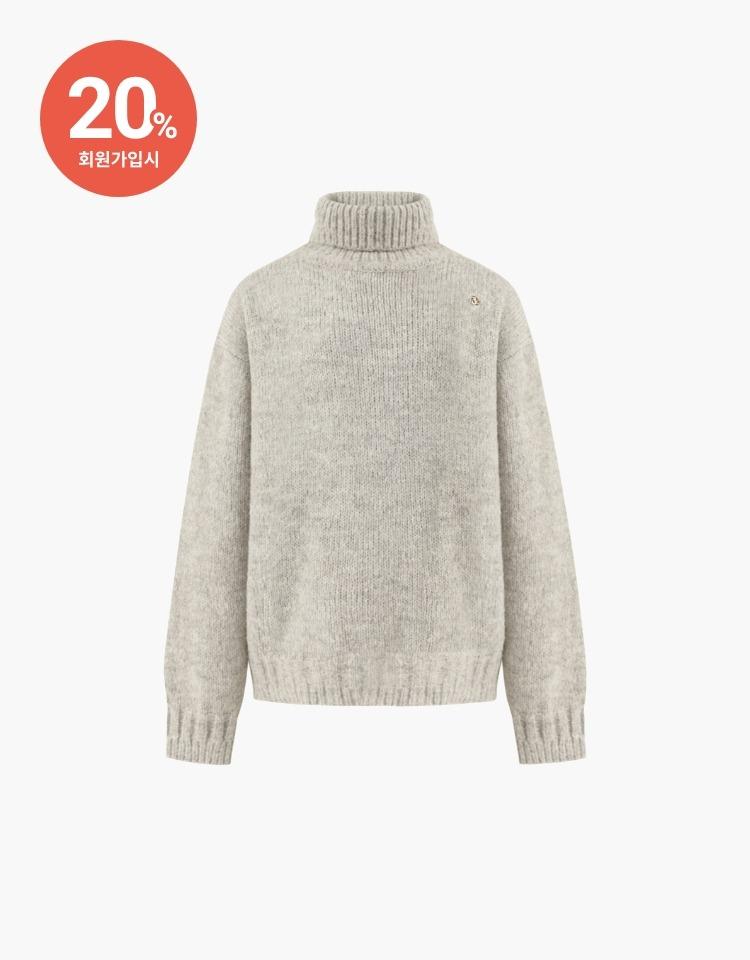 [PRE-ORDER 11/1~5]heavy turtle neck knit - oatmeal