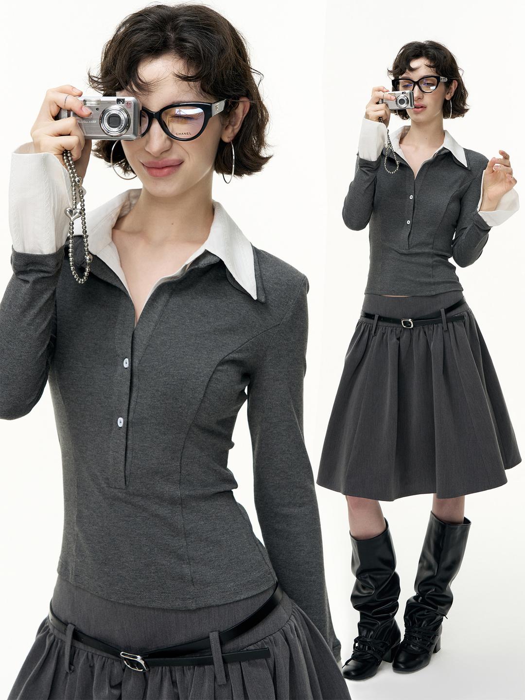 SALTHe Fake Two-Piece Polo Shirt