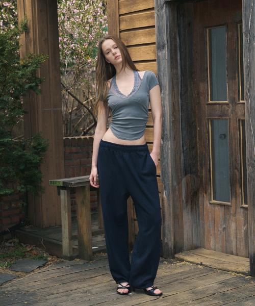 Poppy Sweat Logo Jogger (Navy)