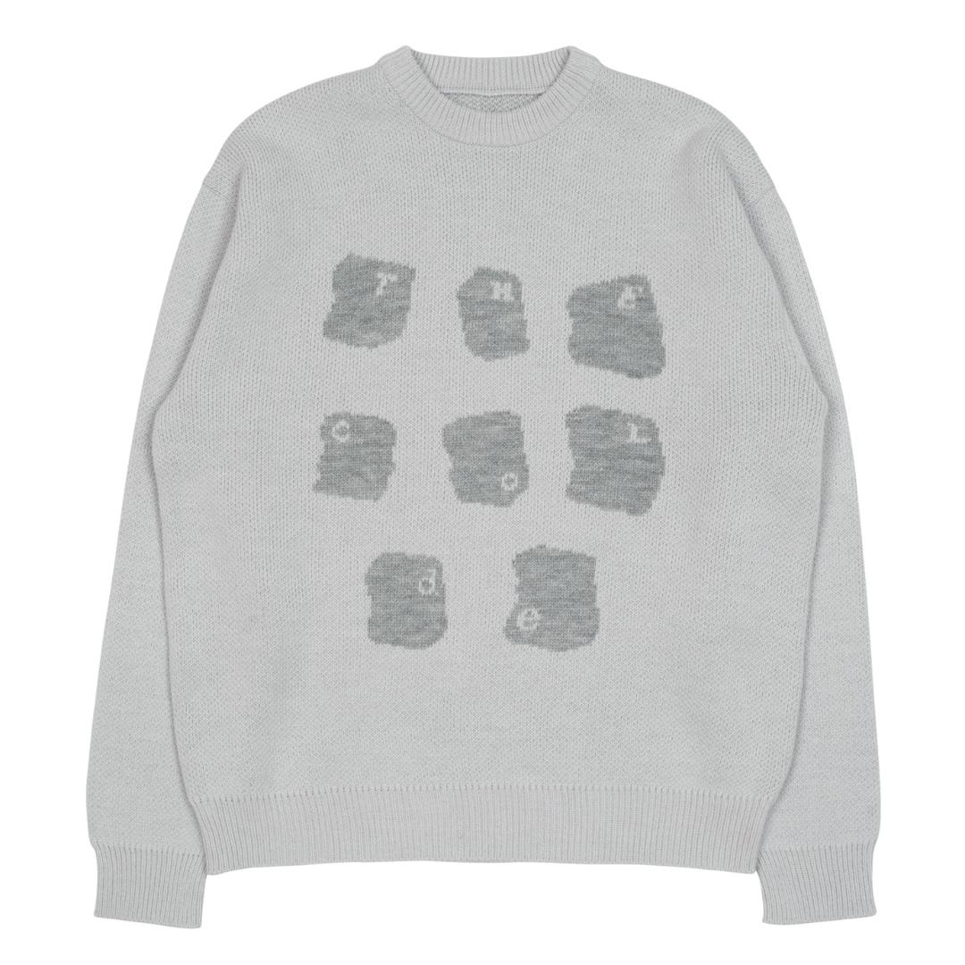 TCM typing logo knit (grey)