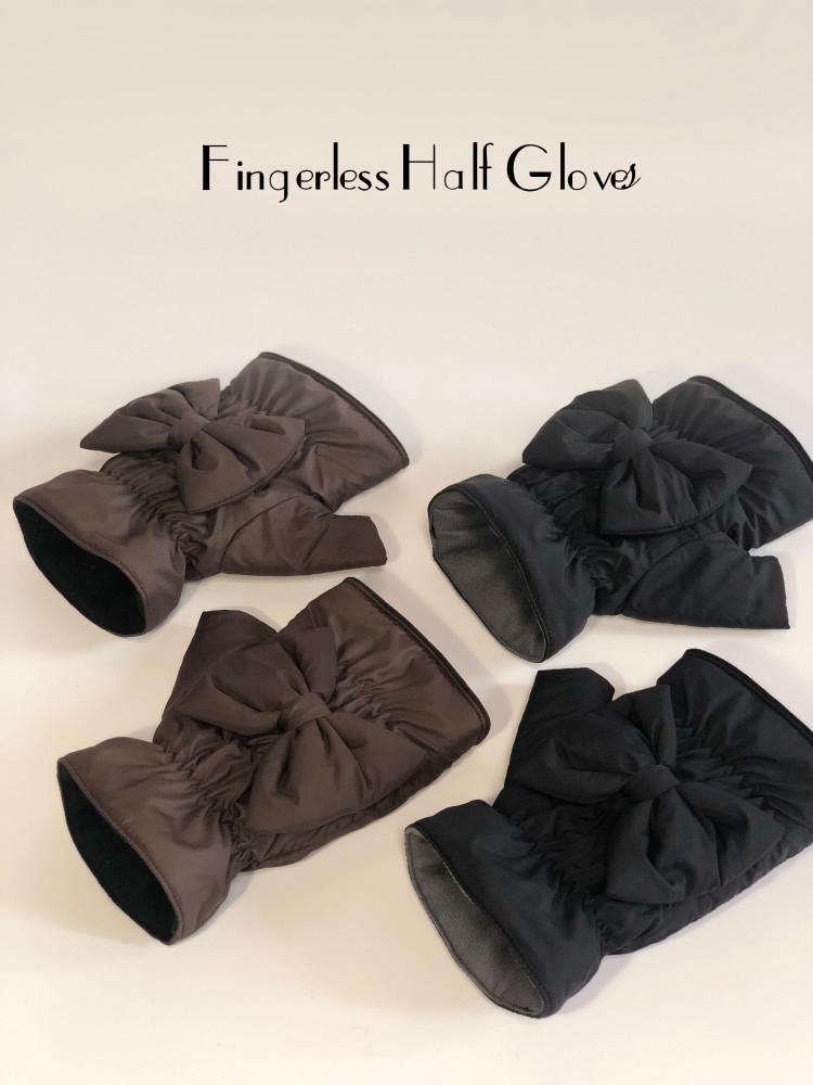 [호레이 장갑] 러블리 리본 반장갑 / 패딩 반장갑 / 인디 잡화브랜드 자체제작