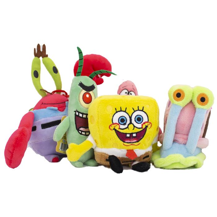 스폰지밥 가방걸이 12cm 5종세트 (스폰지밥,뚱이,핑핑이,집게사장,플랑크톤)