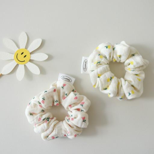 [곰을상점] 플라워 미니 스크런치(6color)