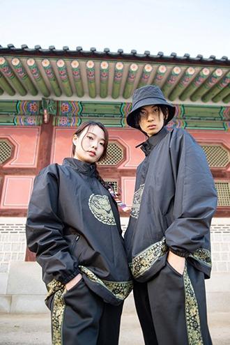 [당일배송/커플추천] 곤룡포 아노락/바람막이 (블랙/태극)