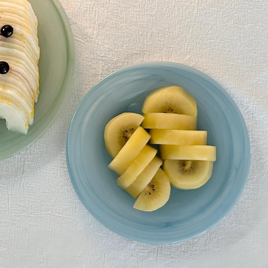 림 접시 18cm 터쿼즈