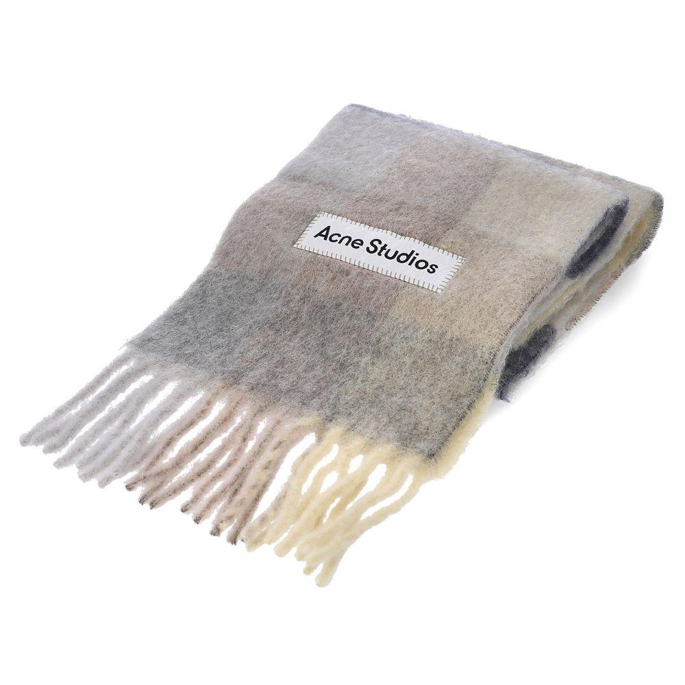 아크네스튜디오 체크머플러 모헤어 CA0084 DL6 바닐라 베이지