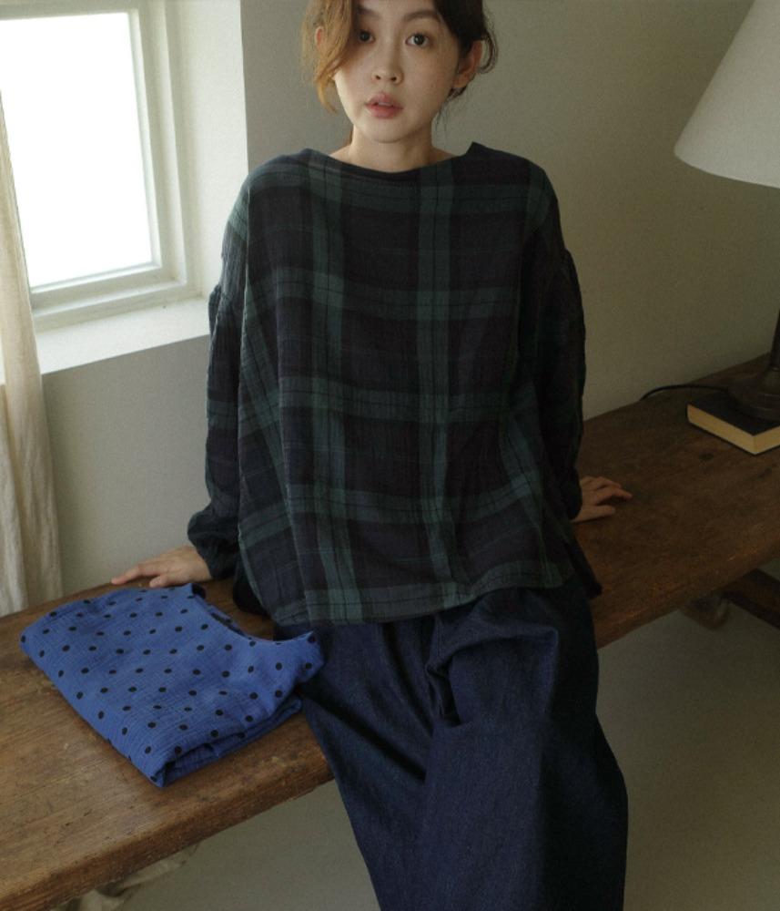[JPN buying]  OMNES FUKUOKA double gauze ADOY pullover blouse / 2 colors