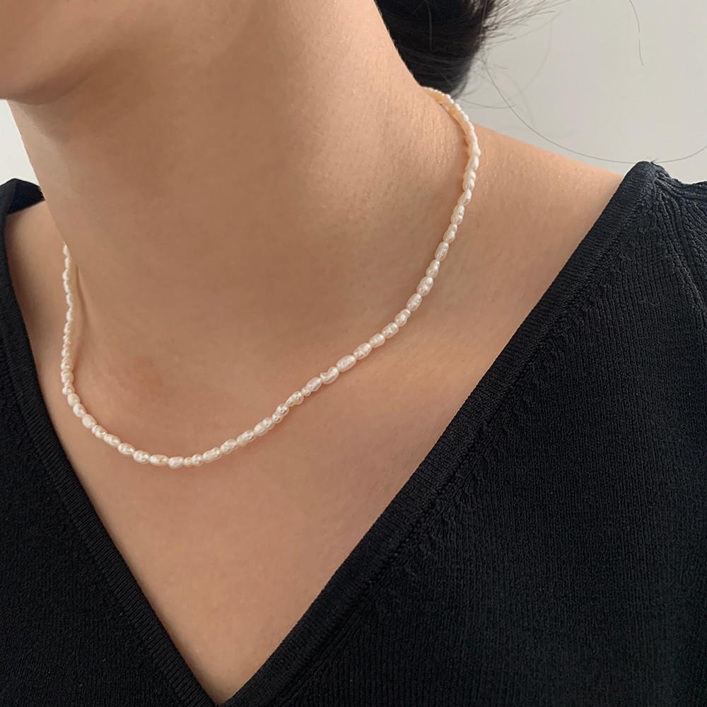 밥풀 미니 담수 진주 못난이 목걸이