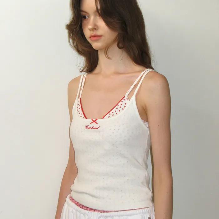 STRAWBERRY LAYERED SLEEVELESS SET_RED