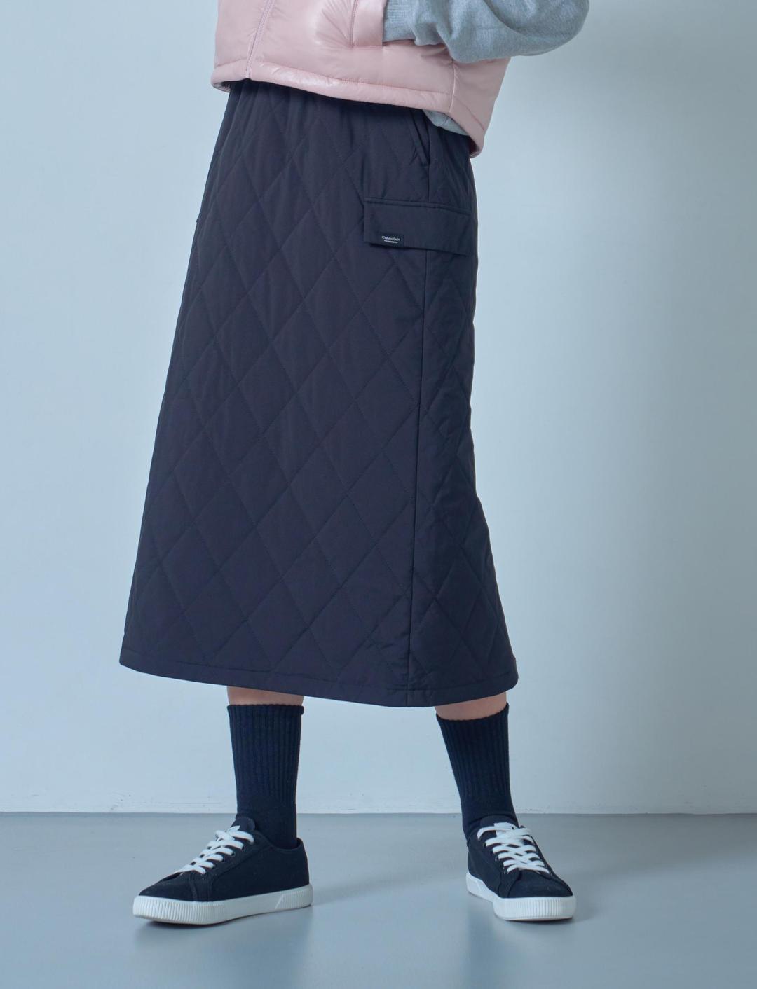 캘빈클라인 퍼포먼스 여성 퀄팅 패딩 스커트 (블랙)