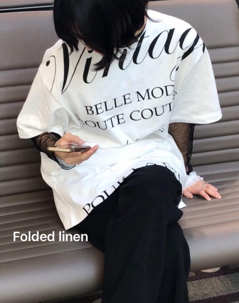 Neuadult 노이어덜트 벨모드 티셔츠 라운드넥 루즈박시핏 프린팅 나염 반팔 티셔츠(1color)