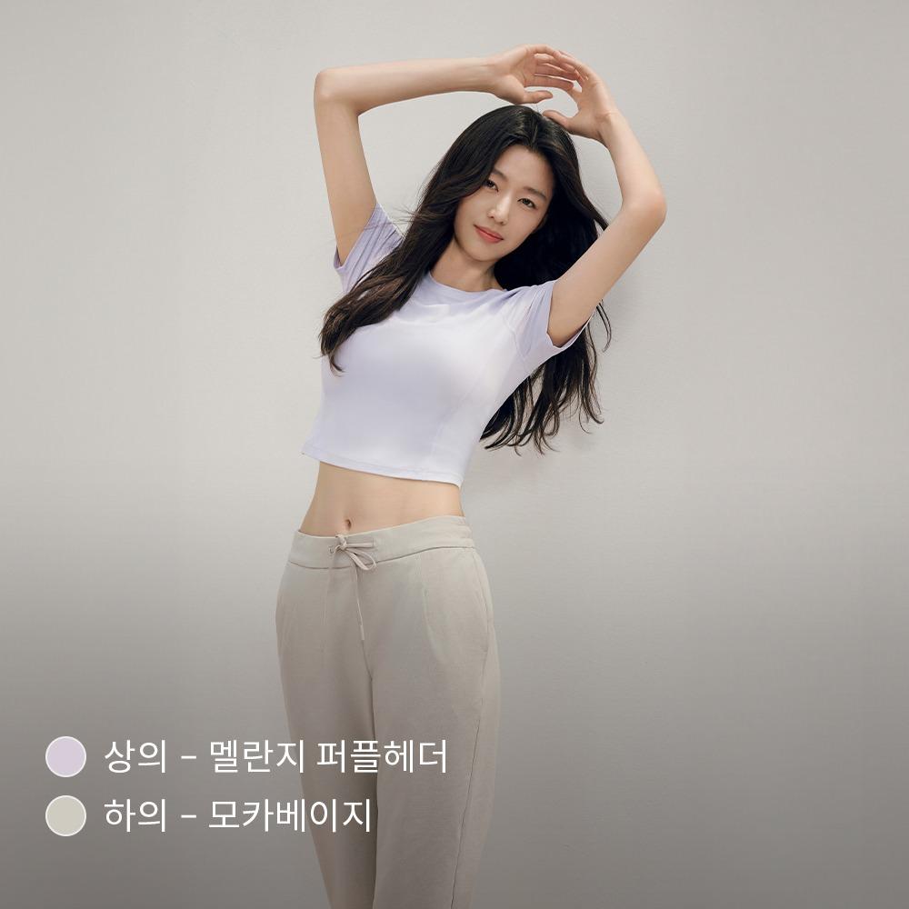 [전지현 착용] 숏슬리브 크롭티 &  조거팬츠
