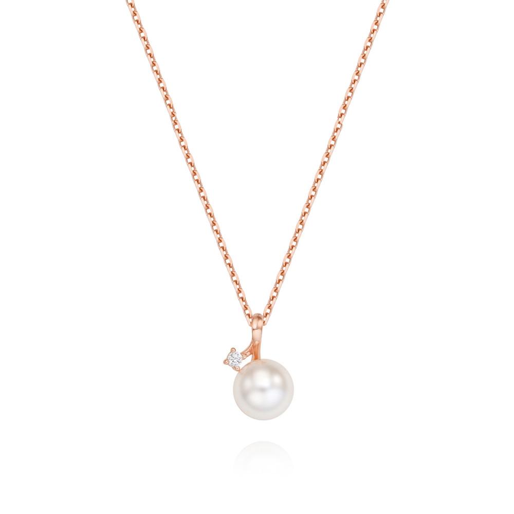 실버 진주 큐빅 목걸이 SC24B27E/스톤헨지