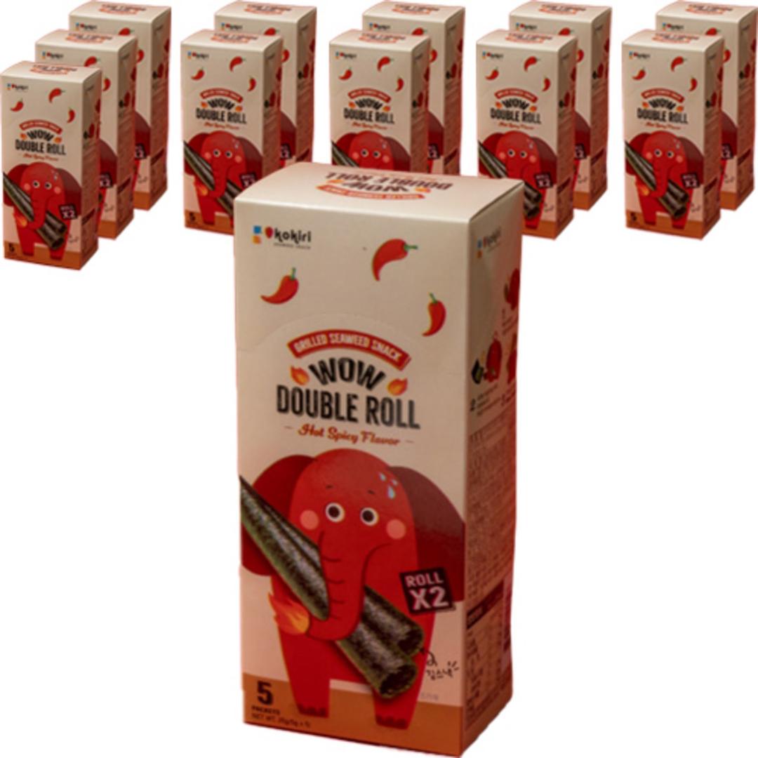 코끼리 와우 더블롤 핫스파이시 김스낵, 25g, 12개 - 김스낵 | 쿠팡