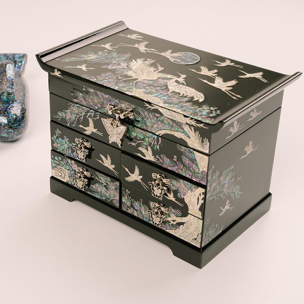 고급결혼자개예물함 송학나전칠기함 외국인VIP선물