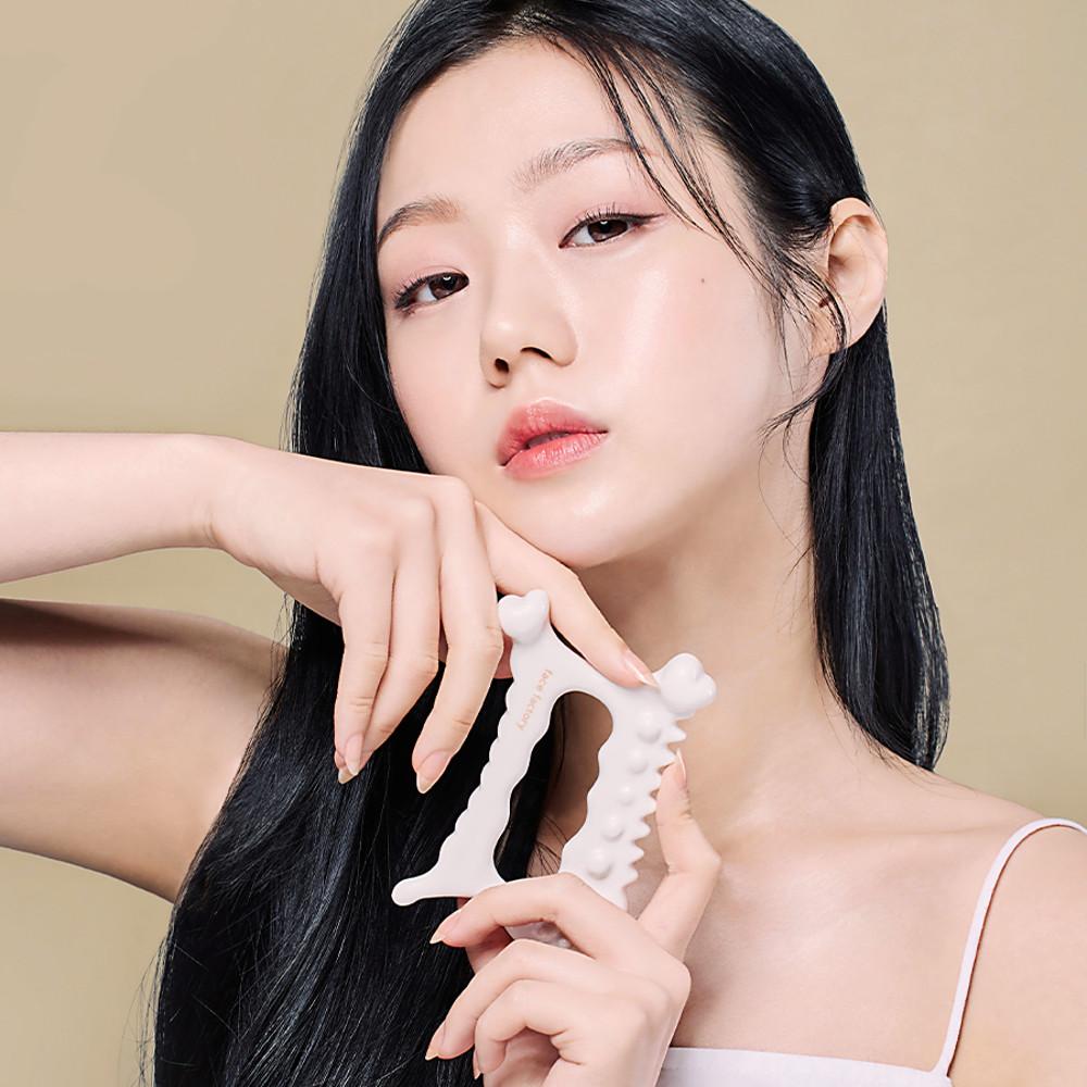 세라믹 괄사 림프순환 마사지 얼굴붓기 아이키 디톡 도자기 마사지기 페이스팩토리 큐비스트