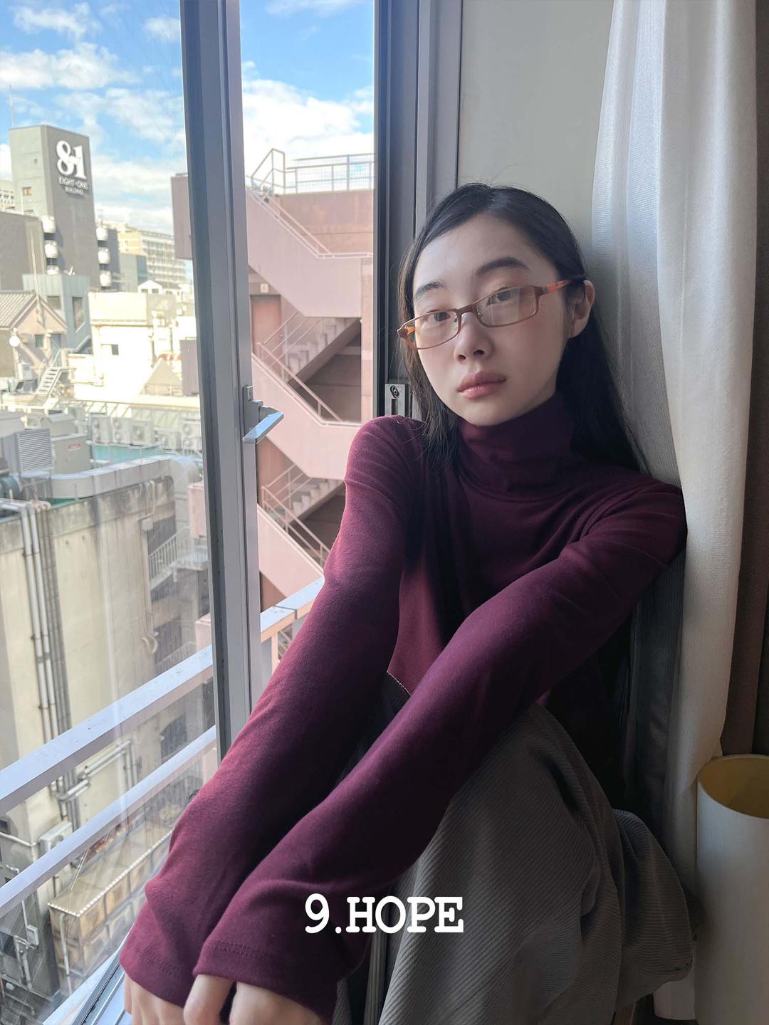 [9.hope] stay warm 폴라T (burgundy)