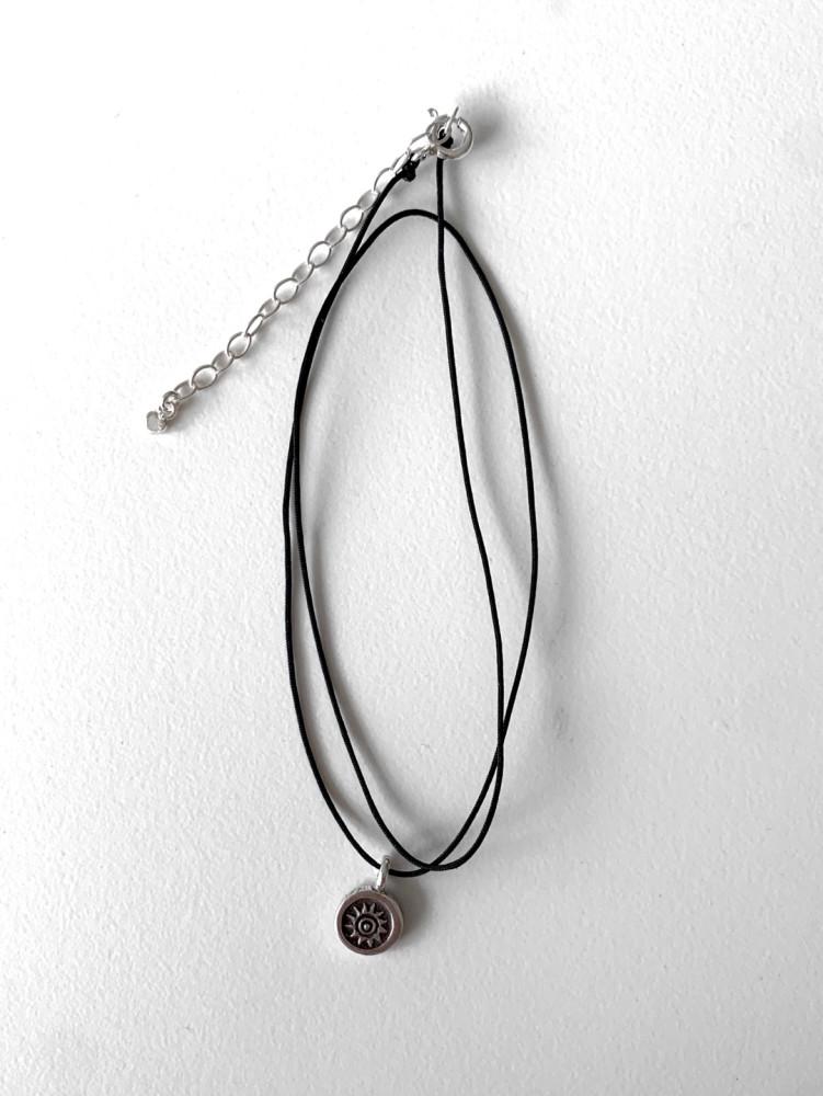 (silver925) sun string necklace 태양 펜던트 끈 목걸이