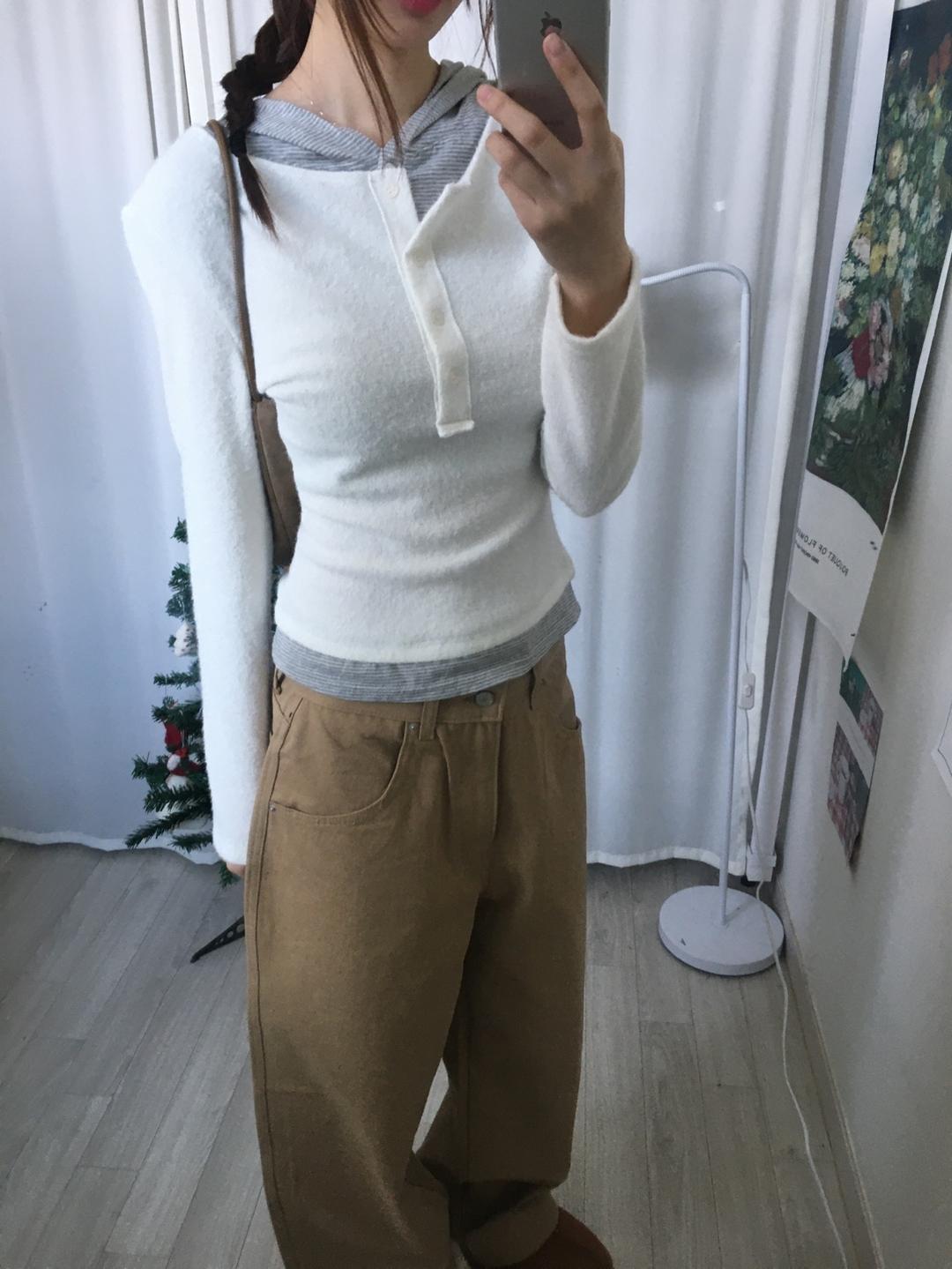 layered button hoodie