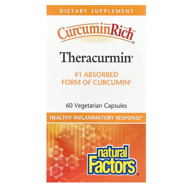 Natural Factors, Curcuminrich®, Theracurmin®, 베지 캡슐 60정