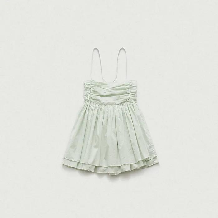 Crepe Peplum Sleeveless Top_Mint
